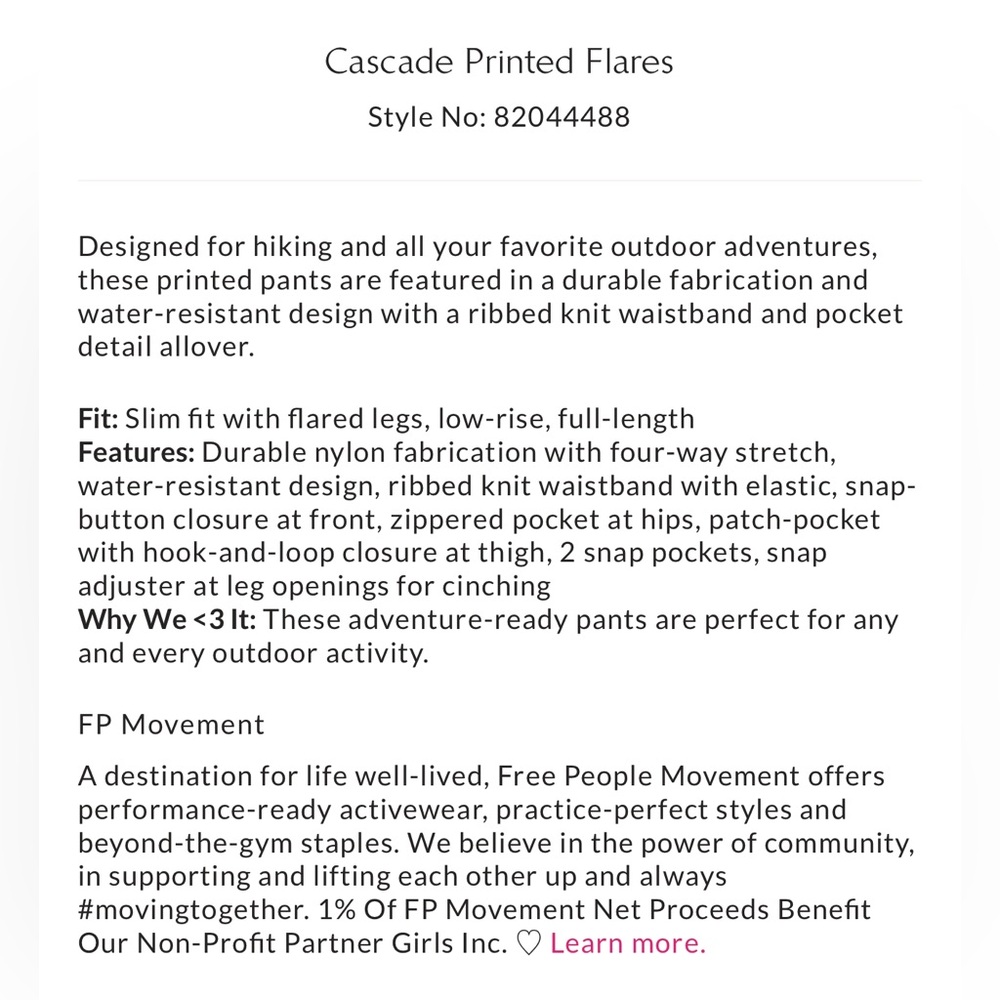 Fp Movement Multicolor Rainbow Cascade Flare Hiki… - image 7